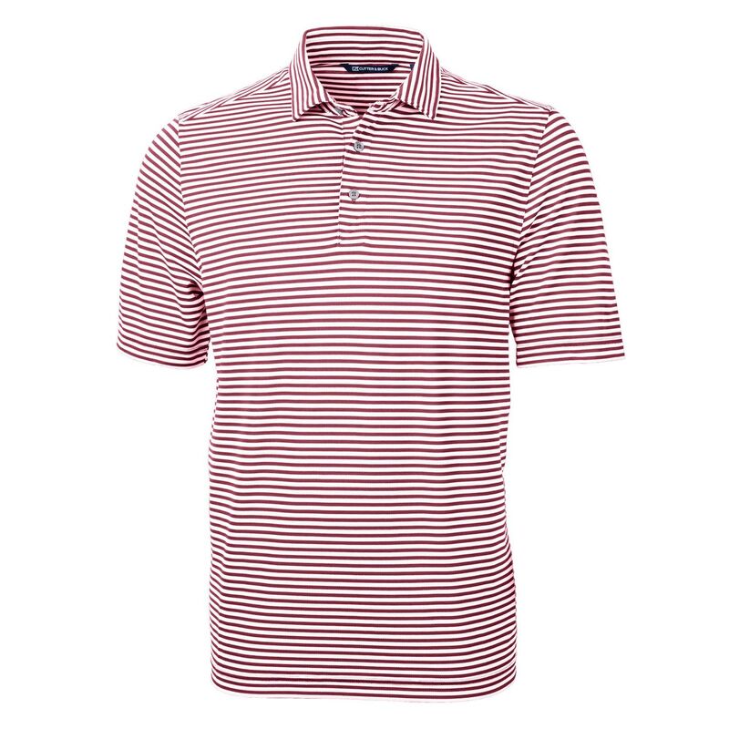 カッターアンドバック メンズ トップス Tシャツ ポロシャツ Cutter & Buck Virtueco Pique Stripe Recycled Mens Polo Chutney ストライプ