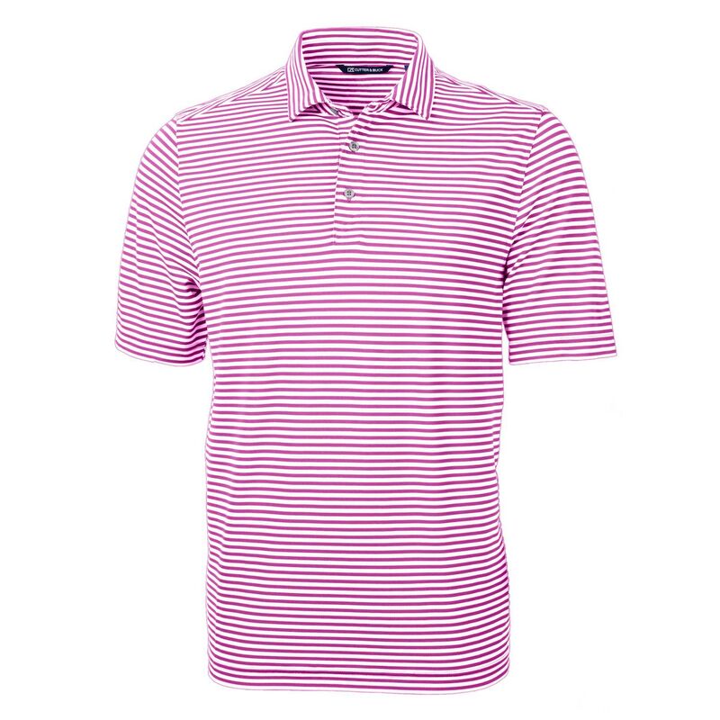カッターアンドバック メンズ トップス Tシャツ ポロシャツ Cutter & Buck Virtueco Pique Stripe Recycled Mens Polo Gelato ストライプ|ReVida 店
