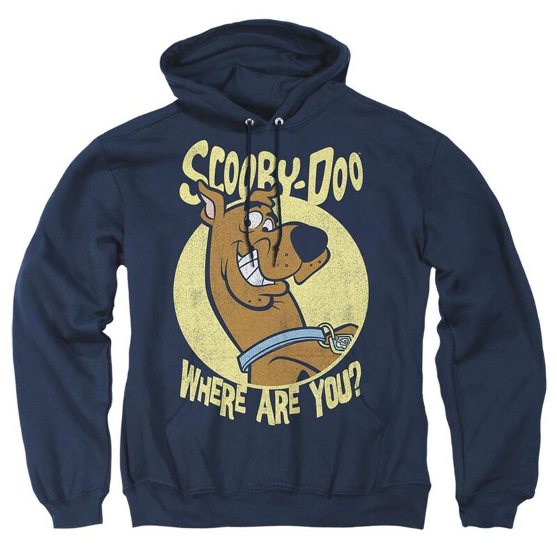 アニメキャラクター メンズ トップス Tシャツ パーカー Licensed Character Scooby Doo Where Are You Adult Pull Over Hoodie Navy ネイビー