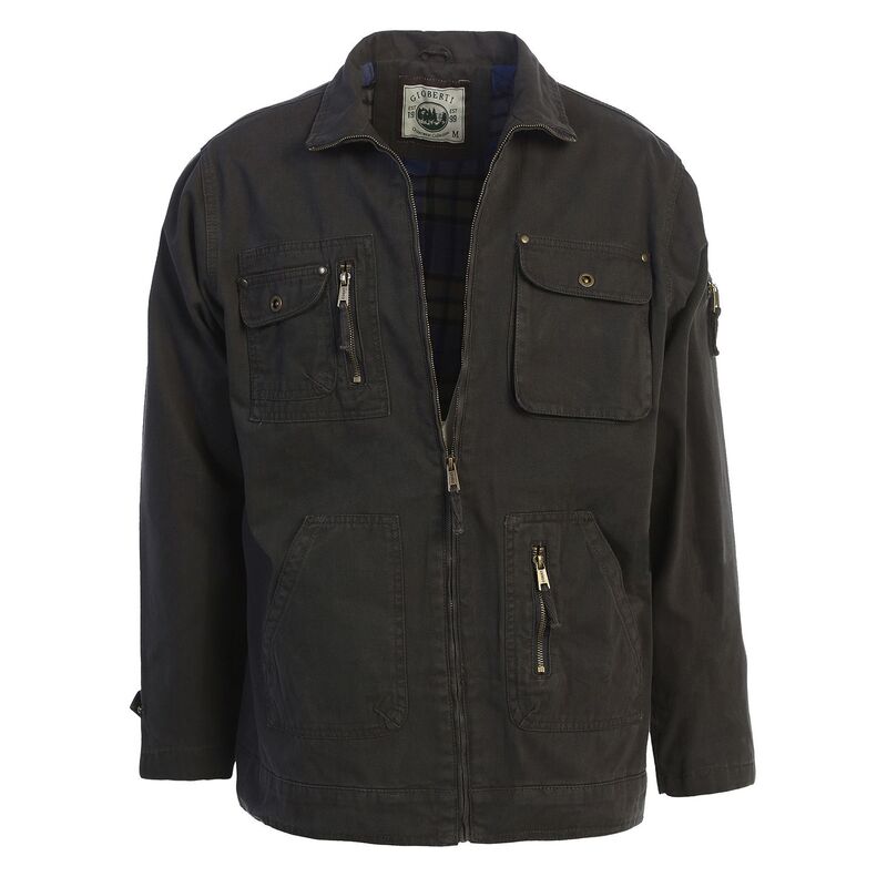 ジョベルティ メンズ アウター ジャケット・ブルゾン シャツ コットン Gioberti Men's 100% Cotton Casual Outerwear Twill Multi Pocket Cargo Shirt Jacket Charcoal チャコール|ReVida 店
