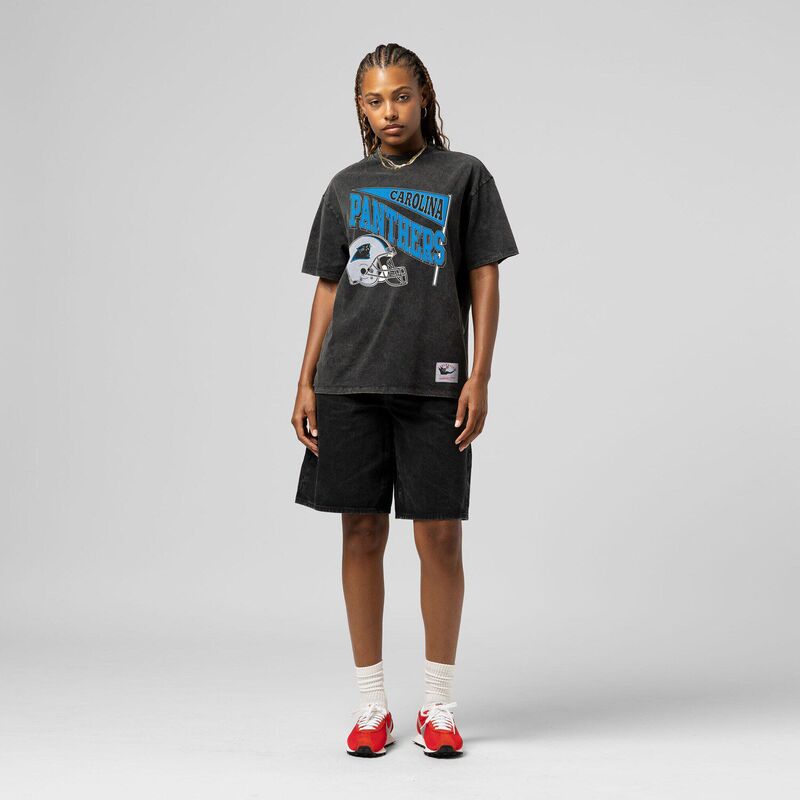 ミッチェル\u0026ネス レディース トップス ティーシャツ Women\u0027s Mitchell \u0026 Ness Black Carolina Panthers Team Dynamic Boyfriend Mineral Wash T-Shirt Pth Black 黒いこと Tシャツ・カットソー-トップス