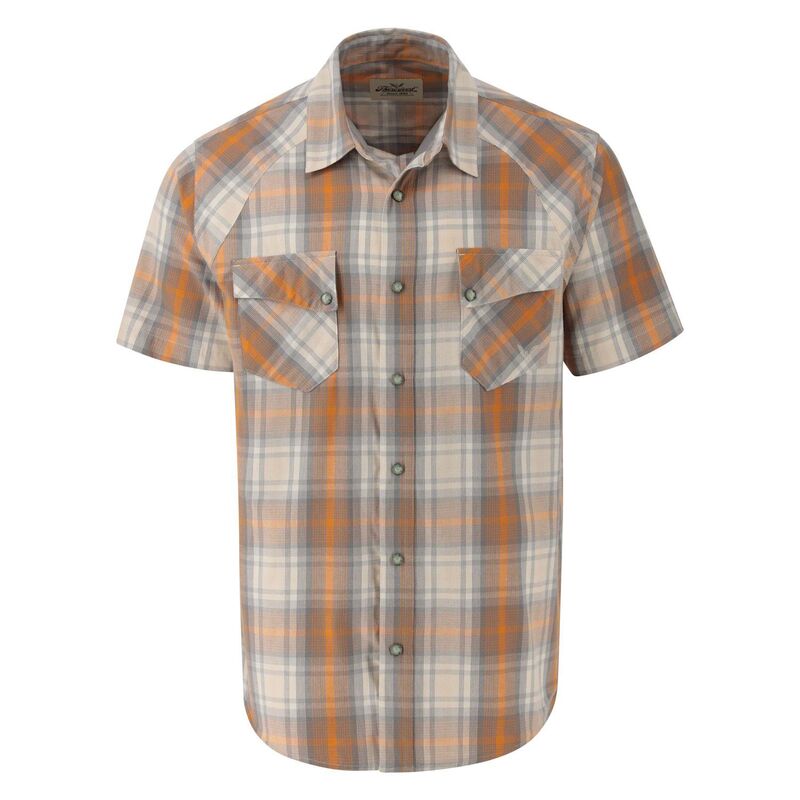 ソログッド メンズ トップス Tシャツ Thorogood Men's Western Short Sleeve Shirt with Snaps Glacier Sunrise Plaid チェック|ReVida 店