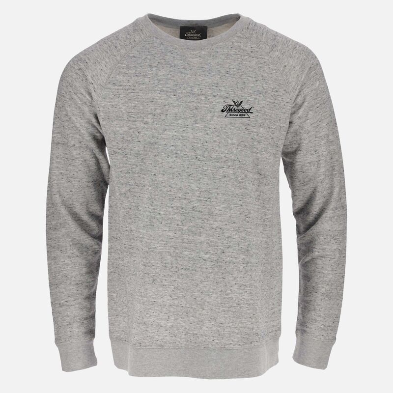ソログッド メンズ アウター ニット・セーター クルーネック シャツ Thorogood Men'space Dye Raglan Long Sleeve Crewneck Pullover Shirt Grey Space Dye グレー｜ReVida 店