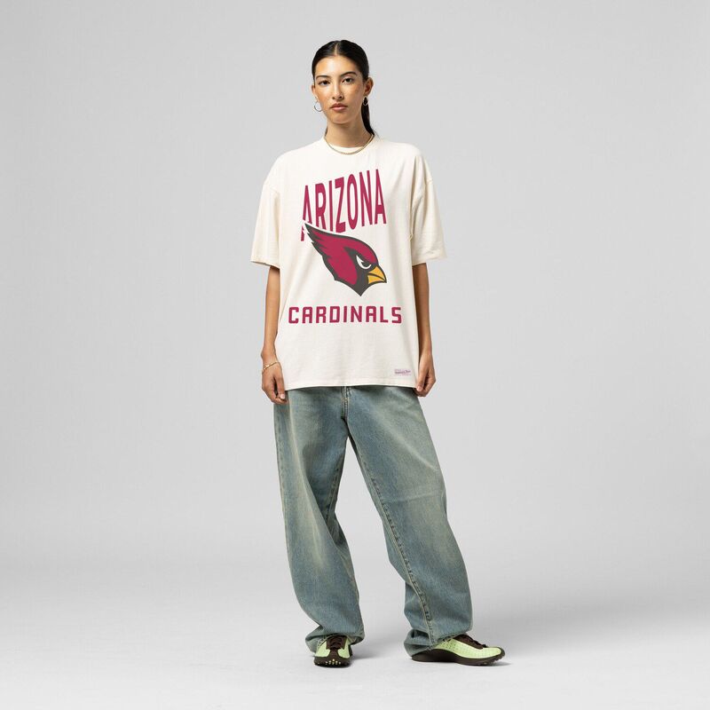 ミッチェル\u0026ネス レディース トップス ティーシャツ ロゴタイプ Women\u0027s Mitchell \u0026 Ness Cream Arizona Cardinals Logo Rise Boyfriend T-Shirt Acr Beige ベージュ Tシャツ・カットソー-レディースファッション-トップス