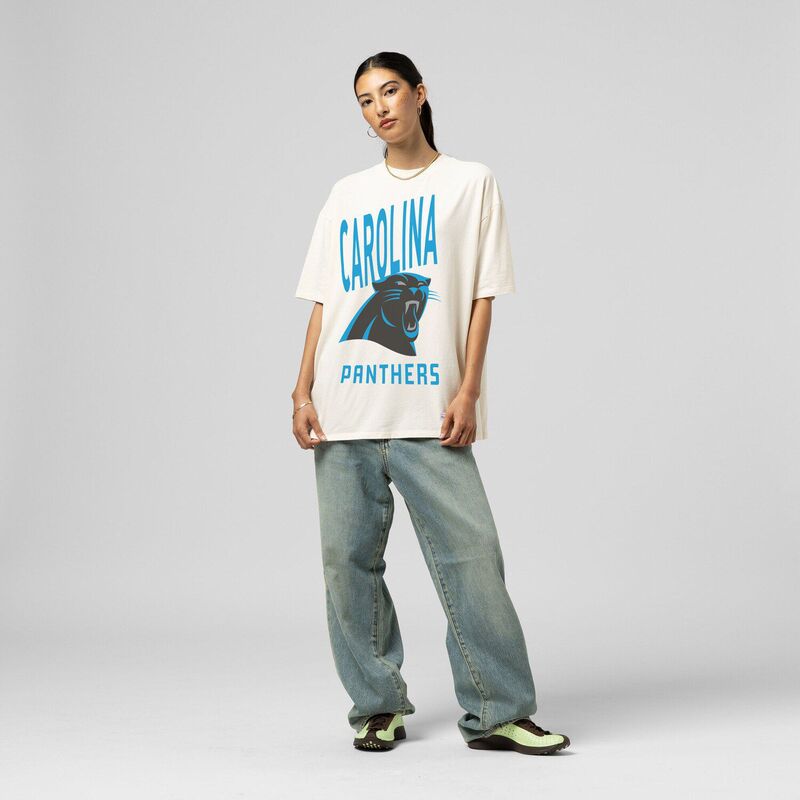 ミッチェル\u0026ネス レディース トップス ティーシャツ ロゴタイプ Women\u0027s Mitchell \u0026 Ness Cream Carolina Panthers Logo Rise Boyfriend T-Shirt Pth Beige ベージュ トップス-レディースファッション