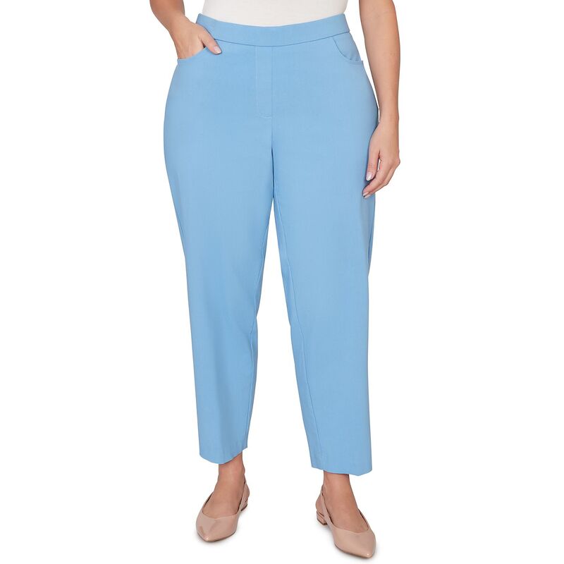 アルフレッド ダナー レディース ボトムス カジュアルパンツ プラスサイズ Plusize Alfredunner Tailored Stretch Front Pocket Short Length Pants Wedgewood 10,066円