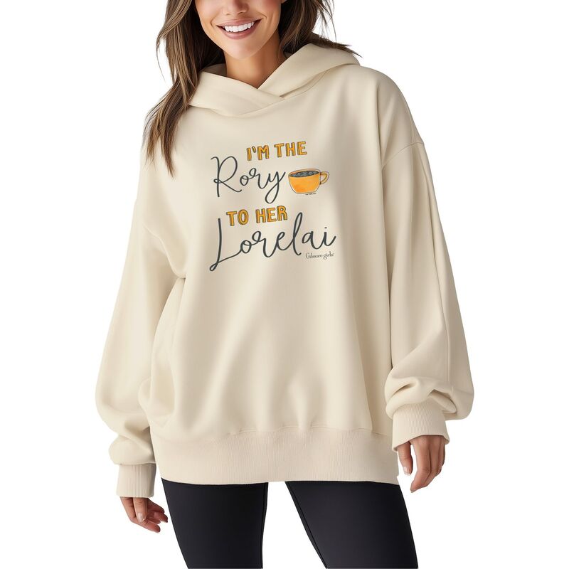アニメキャラクター レディース トップス Tシャツ スウェット フリース パーカー Licensed Character Women's Gilmore Girls Rory To Her Lorelai Oversized Fleece Hoodie Sweatshirt Cream クリーム|ReVida 店