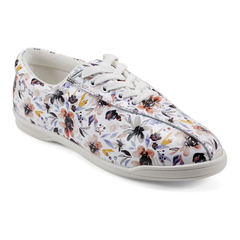 イージースピリット レディース シューズ スニーカー なめし革 Easy Spirit AP1 Women\u0027s Leather Sneakers White Darlin Floral Mu 白いこと