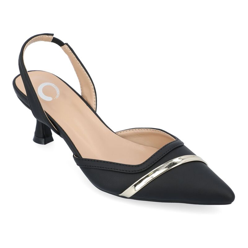 ジュルネ コレクション レディース シューズ パンプス Journee Collectionellia Women'slingback Pumps Black Pu ブラック