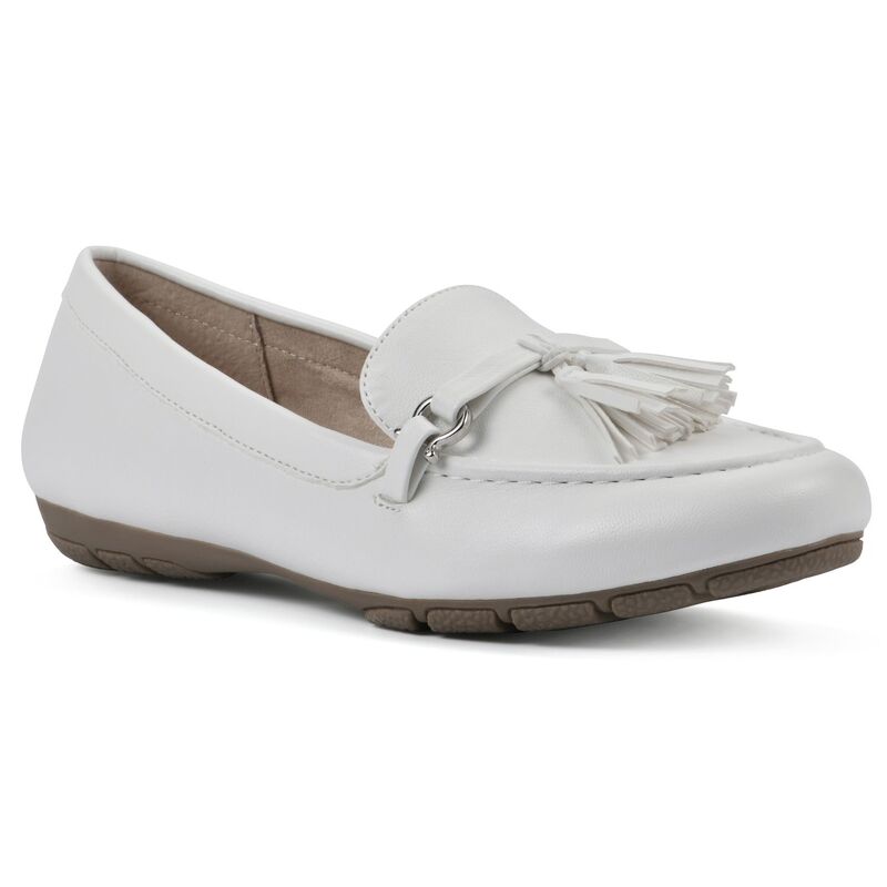 クリフバイホワイトマウンテン レディース シューズ スリッポン・ローファー Cliffs By White Mountain Gush Women's Flats White Smooth ホワイト｜ReVida 店