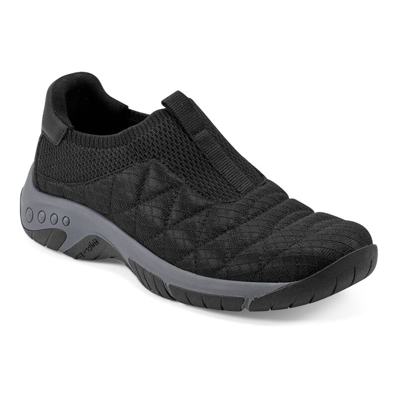 イージースピリット レディース シューズ スニーカー キルティング Easy Spirit Wallis Women\u0027s Quilted Slip-on Sneakers Black 黒いこと
