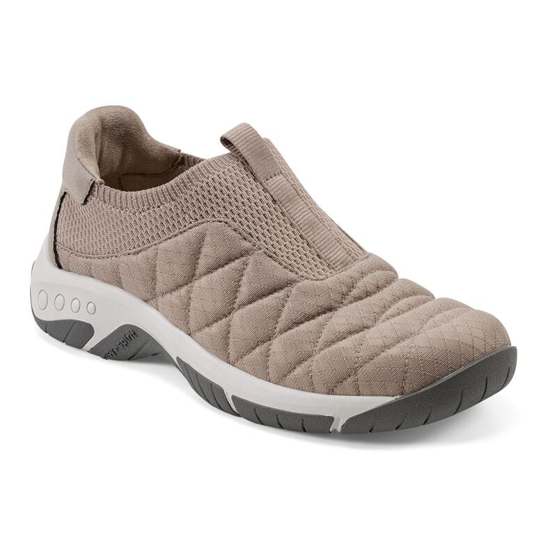 イージースピリット レディース シューズ スニーカー キルティング Easy Spirit Wallis Women\u0027s Quilted Slip-on Sneakers Gray 薄墨色