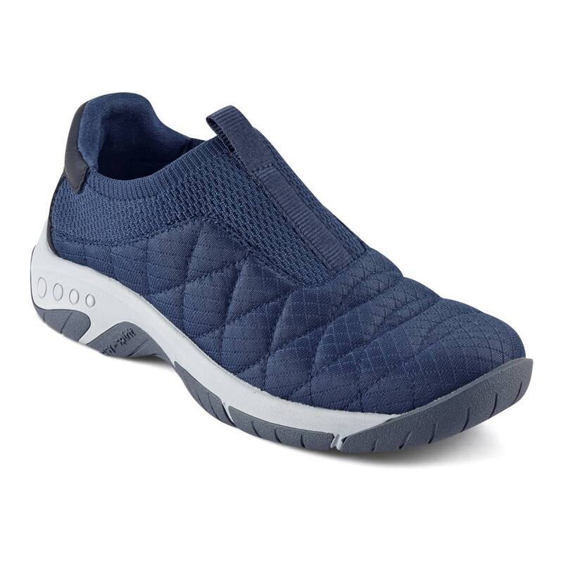 イージースピリット レディース シューズ スニーカー キルティング Easy Spirit Wallis Women\u0027s Quilted Slip-on Sneakers Navy 米国海軍