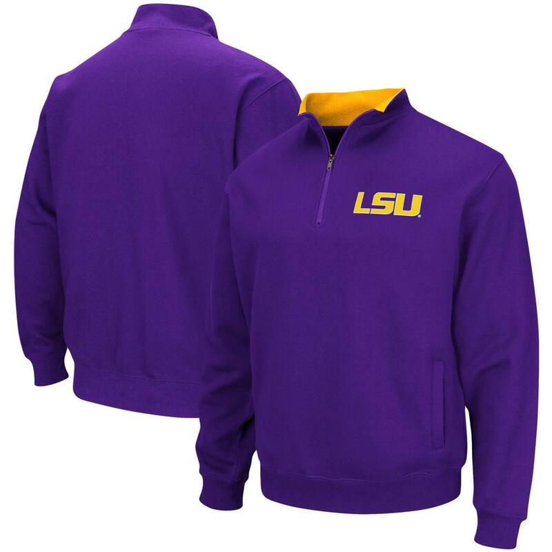 円形劇場 メンズ アウター 上衣・上衣 トール Men\u0027s Colosseum Purple LSU Tigers Big \u0026 Tall Tortugas Quarter-Zip Jacket Lsu Purple パープル