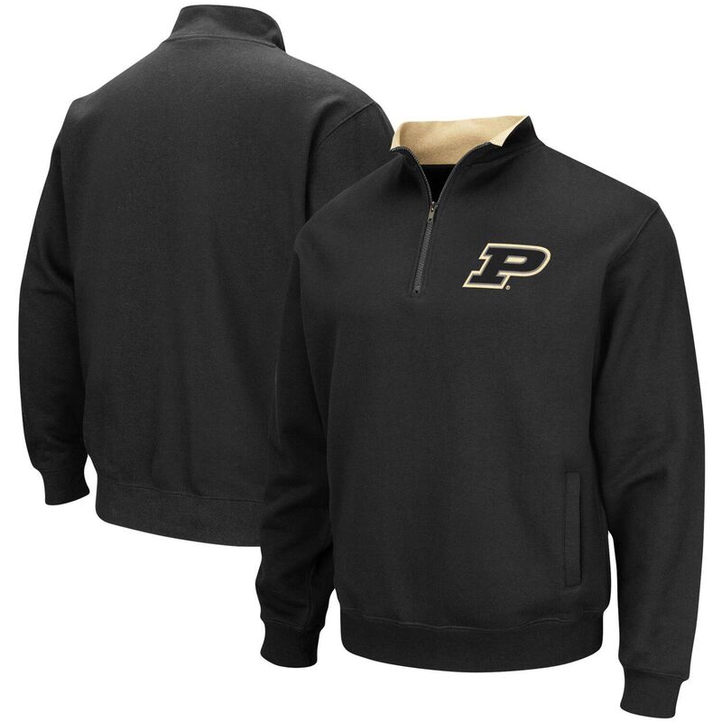 円形劇場 メンズ アウター 上衣・上衣 トール Men\u0027s Colosseum Black Purdue Boilermakers Big \u0026 Tall Tortugas Quarter-Zip Jacket Prd Black 黒いこと