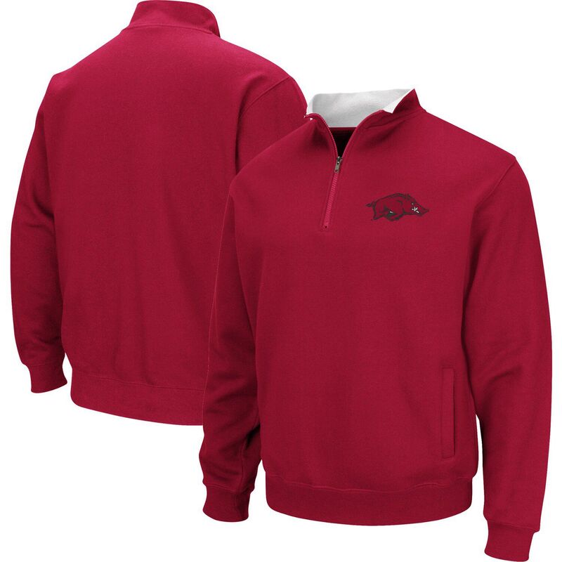 円形劇場 メンズ アウター 上衣・上衣 スウェットール プルオーバー ロゴタイプ Men\u0027s Colosseum Cardinal Arkansas Razorbacks Big \u0026 Tall Tortugas Logo Quarter-Zip Sweatshirt Ark Red 赤いこと