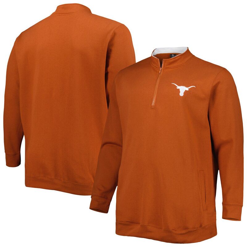 円形劇場 メンズ アウター 上衣・上衣 スウェットール プルオーバー ロゴタイプ Men\u0027s Colosseum Texas Orange Texas Longhorns Big \u0026 Tall Tortugas Logo Quarter-Zip Sweatshirtex Orange オレンジ色