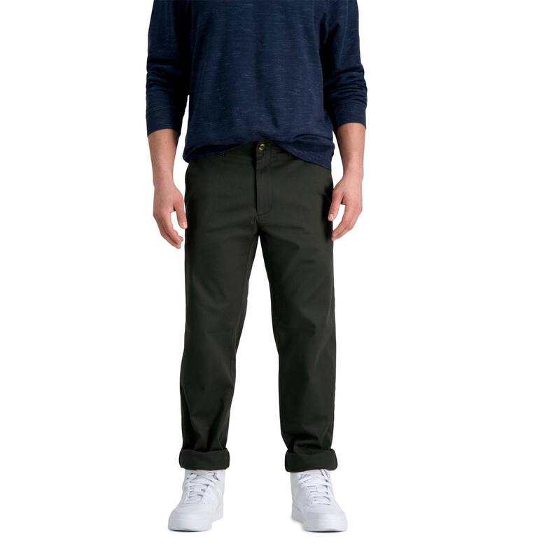 ハガー メンズ ボトムス カジュアルパンツ Men's Haggar Life Khaki Slim-Fit Comfort Chino Pants Military Green グリーン|ReVida 店