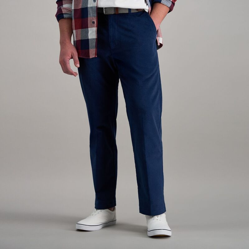 ハガー メンズ ボトムス カジュアルパンツ コーデュロイ Men\'s Haggar Classic-Fit Stretch Expandable Waistband Corduroy Pants Cadet Blue ブルー