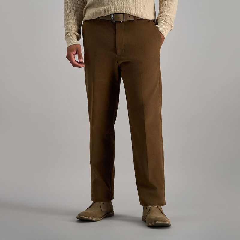 ハガー メンズ ボトムス カジュアルパンツ コーデュロイ Men\'s Haggar Classic-Fit Stretch Expandable Waistband Corduroy Pants Camel キャメル