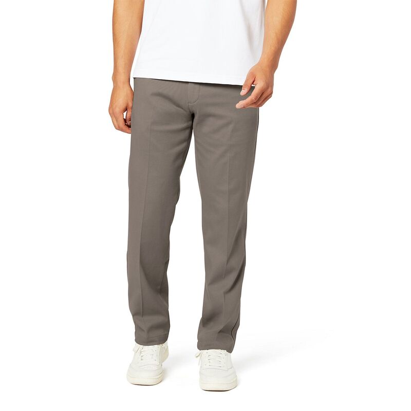 ドッカーズ メンズ ボトムス カジュアルパンツ Men's Dockerstretch Easy Khaki Straight-Fit Flat-Front Pants Dark Pebble カーキ