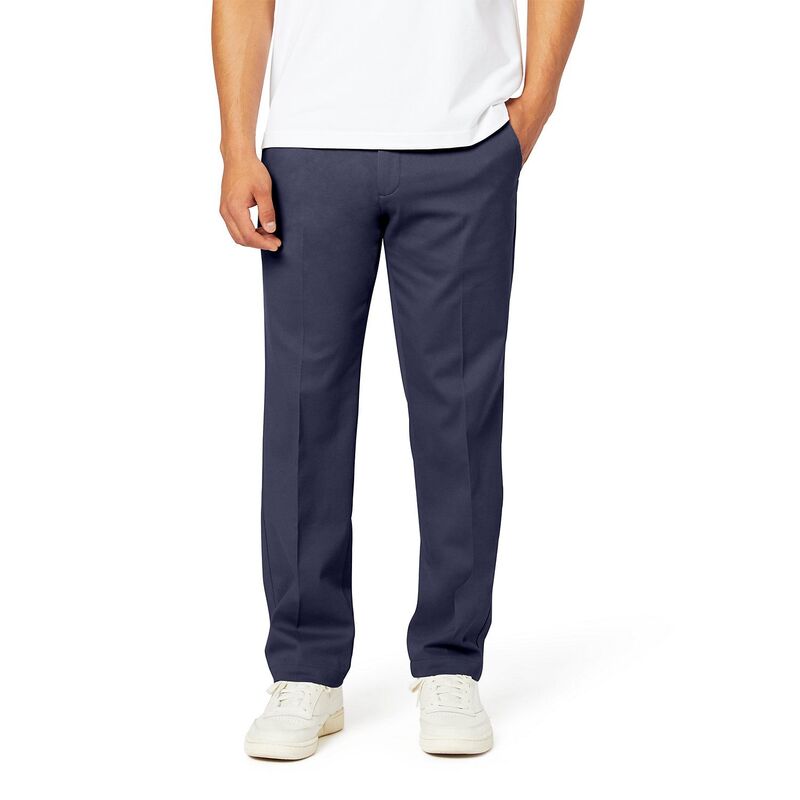 ドッカーズ メンズ ボトムス カジュアルパンツ Men's Dockerstretch Easy Khaki Straight-Fit Flat-Front Pants Dockers Navy ネイビー｜詳細画像