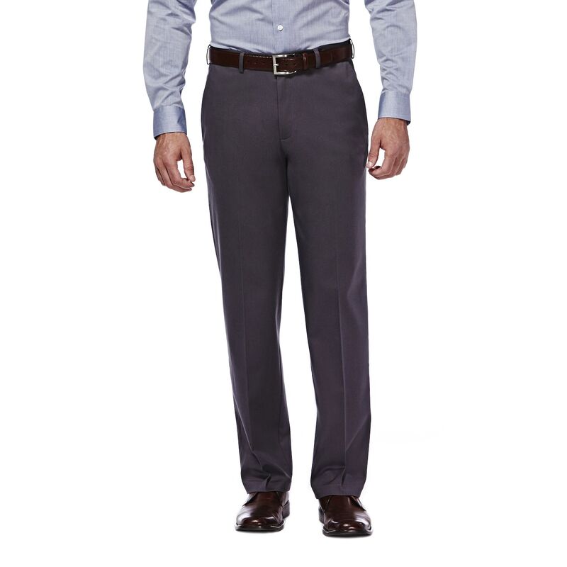 ハガー メンズ ボトムス カジュアルパンツ Men ’ s Haggar Premium No-Iron Khaki Stretch Classic-Fit Flat-Front Expandable Waist Pants Dark Gray グレー