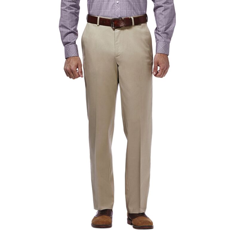ハガー メンズ ボトムス カジュアルパンツ Men ’ s Haggar Premium No-Iron Khaki Stretch Classic-Fit Flat-Front Expandable Waist Pants Khaki カーキ