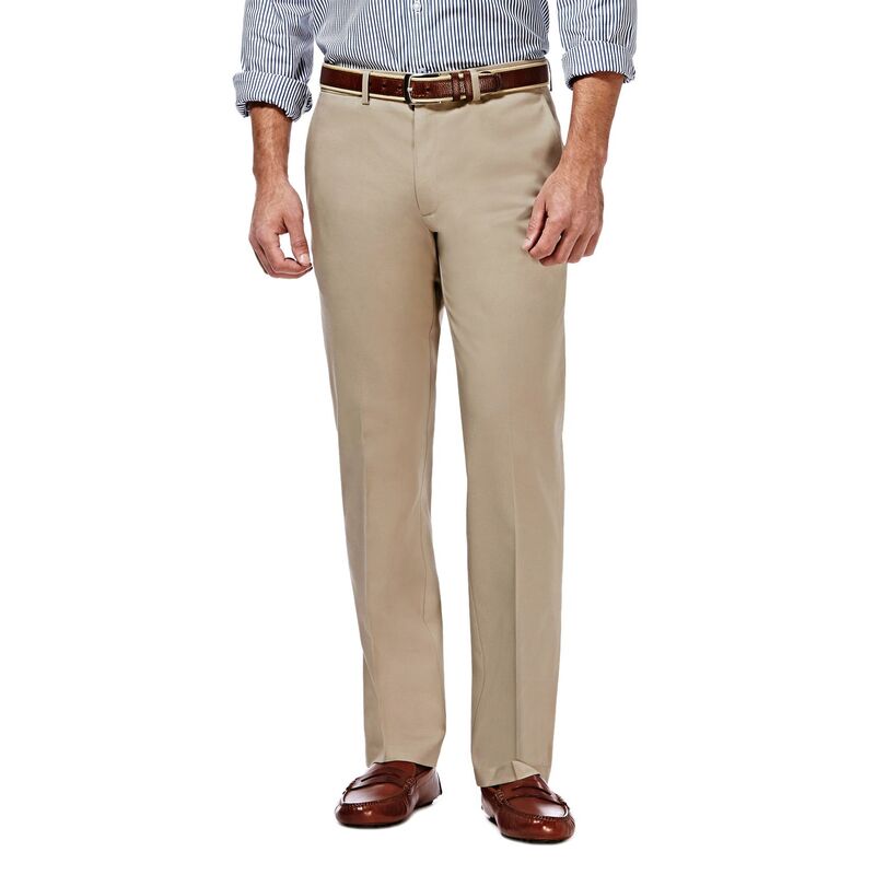 ハガー メンズ ボトムス カジュアルパンツ Men ’ s Haggar Premium No-Iron Khaki Super Flex Waistraight-Fit Stretch Flat-Front Pants Khaki カーキ