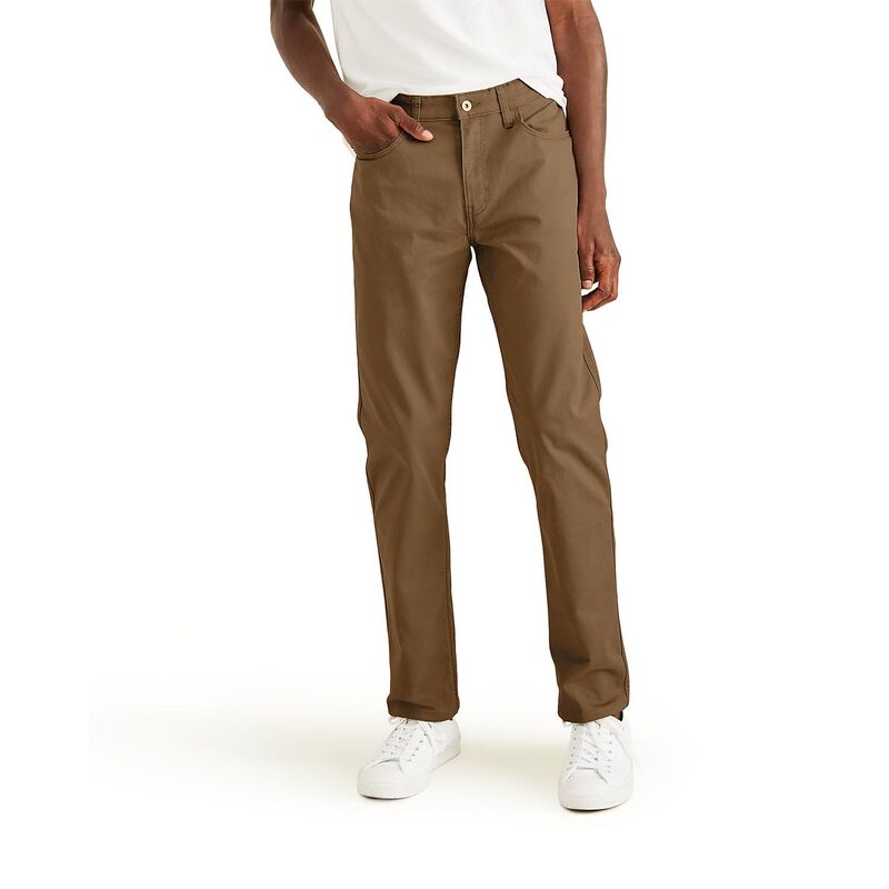 ドッカーズ メンズ ボトムス カジュアルパンツ Men's Dockers Jean Cut Khaki All-Seasons Tech Straight-Fit Pants Leather カーキ