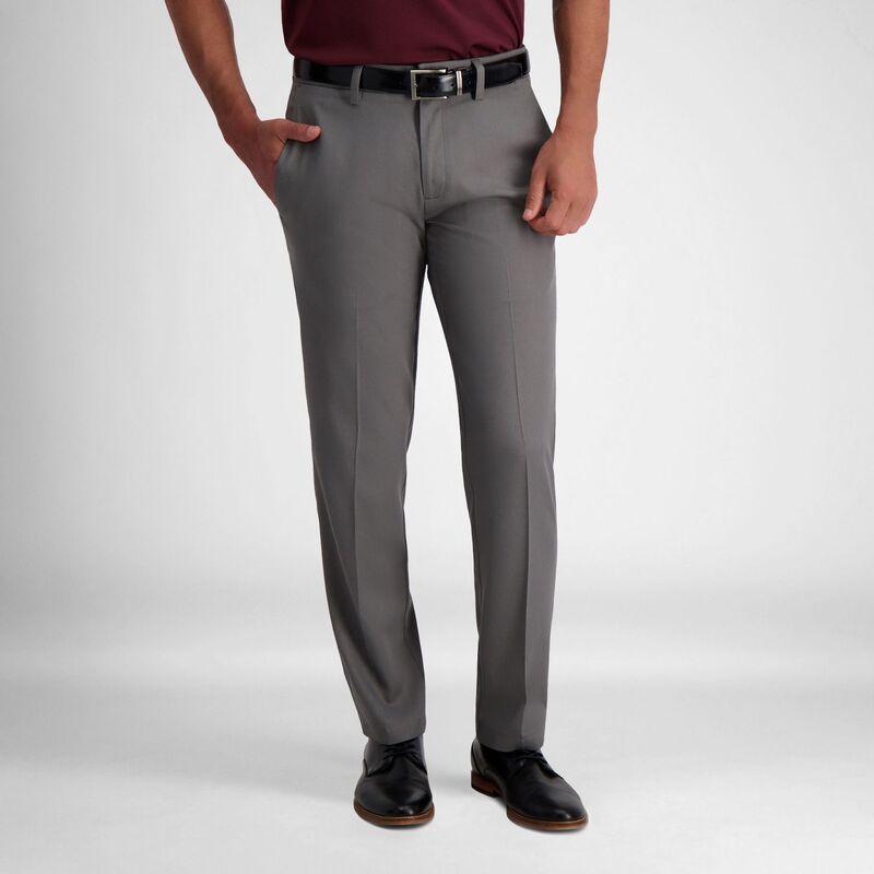 ハガー メンズ ボトムス カジュアルパンツ Men\'s Haggar Cool 18 PRO Straight-Fit Wrinkle-Free Flat-Front Super Flex Waist Pants Heather Gray グレー