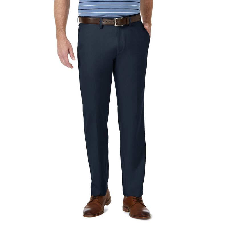 ハガー メンズ ボトムス カジュアルパンツ Men\'s Haggar Cool 18 PRO Straight-Fit Wrinkle-Free Flat-Front Super Flex Waist Pants Navy ネイビー