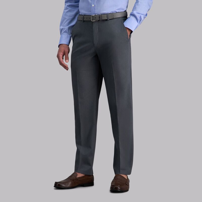 ハガー メンズ ボトムス カジュアルパンツ Men's Haggar Iron Free Premium Khaki Classic-Fit Flat Front Hidden Comfort Waistband Casual Pant Charcoal Heather チャコール