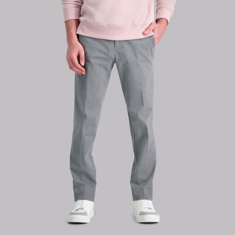 ハガー メンズ ボトムス カジュアルパンツ Men's Haggar Iron Free Premium Khaki Slim-Straight Fit Flat Front Perfect Fit Waistband Casual Pant Heather Gray グレー