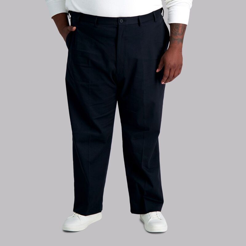 ハガー メンズ ボトムス カジュアルパンツ トール Big & Tall Haggar Iron Free Classic-Fit Flat-Front Pants Black ブラック の商品写真