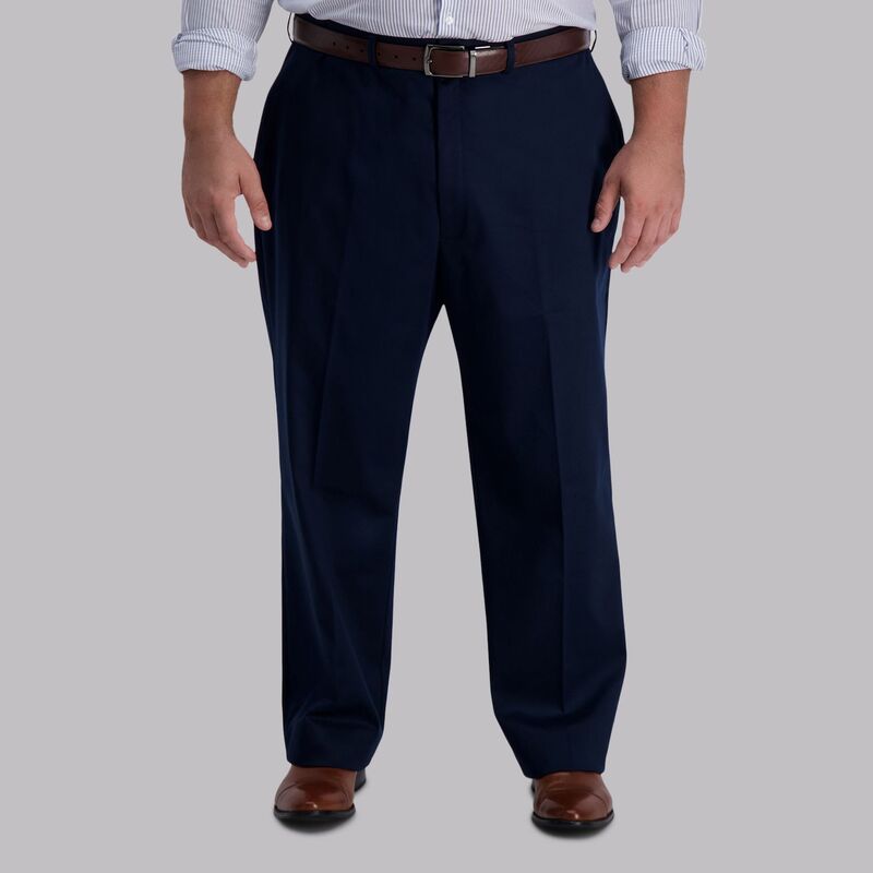 ハガー メンズ ボトムス カジュアルパンツ トール Big & Tall Haggar Iron Free Classic-Fit Flat-Front Pants Dark Navy ネイビー