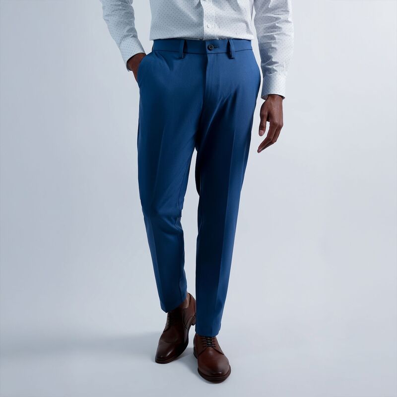 ハガー メンズ ボトムス カジュアルパンツ Men\'s Haggar Cool Right Performance Flex Slim-Fit Flat-Front Pants Dark Blue ブルー