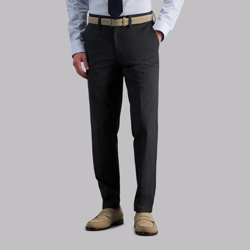 ハガー メンズ ボトムス カジュアルパンツ Men\'s Haggar Cool Right Performance Flex Slim-Fit Flat-Front Pants Dark Gray Heather グレー