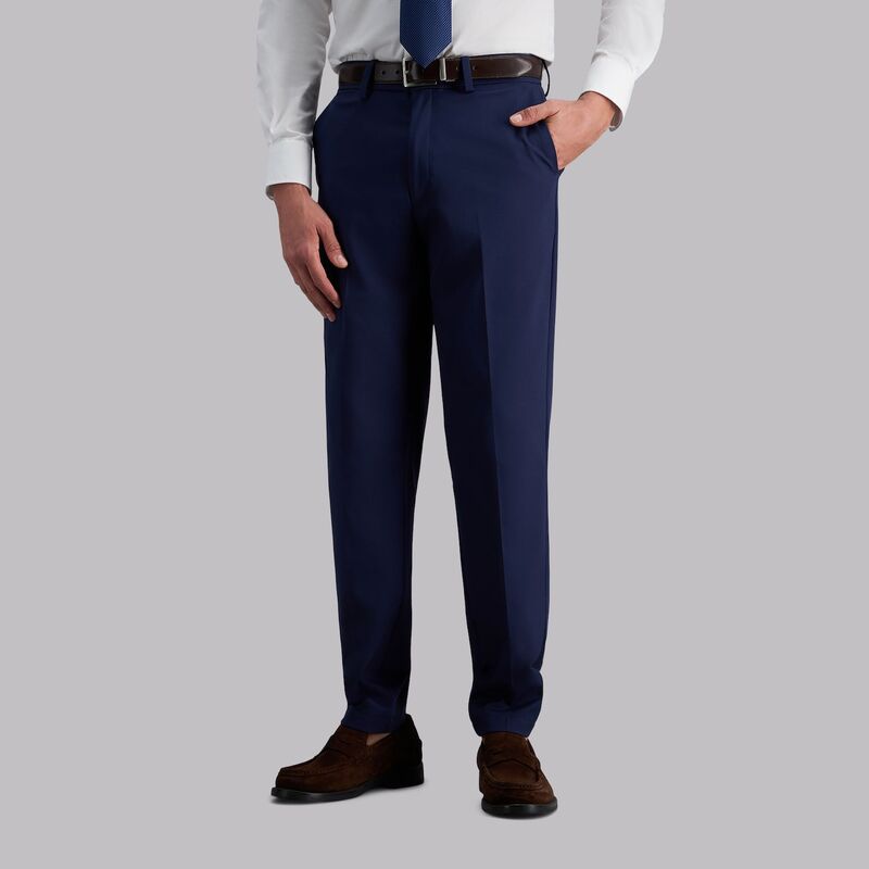 ハガー メンズ ボトムス カジュアルパンツ Men\'s Haggar Cool Right Performance Flex Slim-Fit Flat-Front Pants Midnight