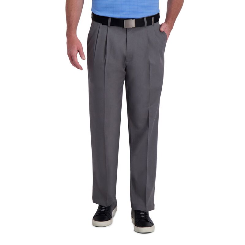 ハガー メンズ ボトムス カジュアルパンツ プリーツ Men's Haggar Cool Right Performance Flex Classic-Fit Pleated Pants Heather Gray グレー