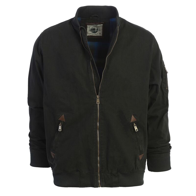 ジョベルティ メンズ アウター ジャケット・ブルゾン コットン Gioberti Men's 100% Cotton Sportwear Full Zipper Twill Bomber Jacket Black ブラック