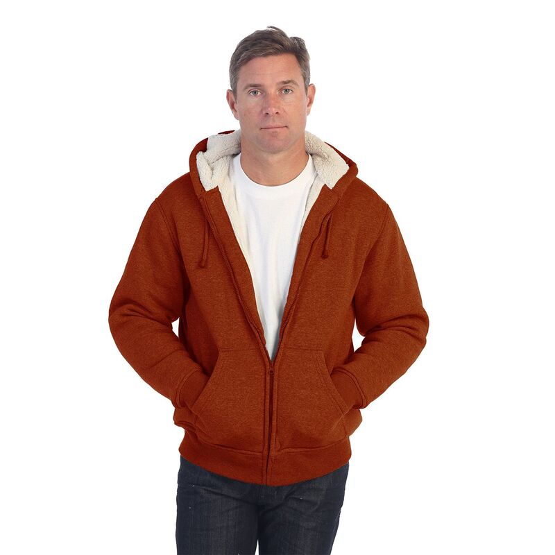 ジョベルティ メンズ アウター ジャケット・ブルゾン フリース パーカー Gioberti Men's Heavyweight Sherpa Lined Fleece Hoodie Jacket Copper｜ReVida 店