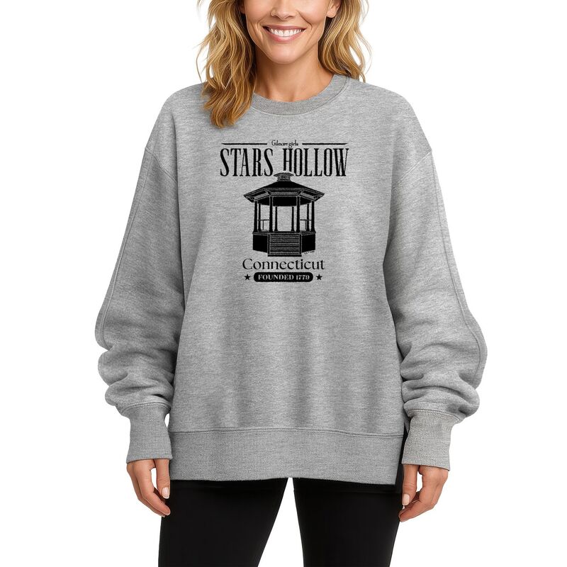 アニメキャラクター レディース トップス Tシャツ スウェット フリース Licensed Character Women's Gilmore Girlstars Hollow Oversized Fleece Crew Sweatshirt Athletic Heather ヘザー