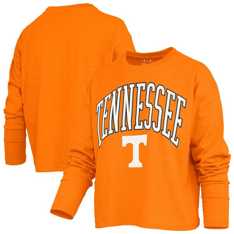 プレスボックス レディース トップス Tシャツ Women's Pressbox Tennessee Orange Tennessee Volunteers Motley Boxy Waist-Length Long Sleeve T-Shirten Orange オレンジ