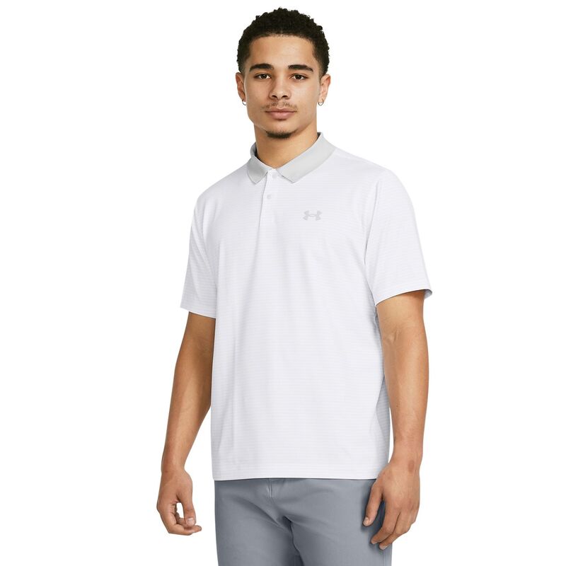 アンダーアーマー メンズ トップス Tシャツ ポロシャツ Men's Under Armour Performance 3.0 Stripe Golf Polo White ホワイト
