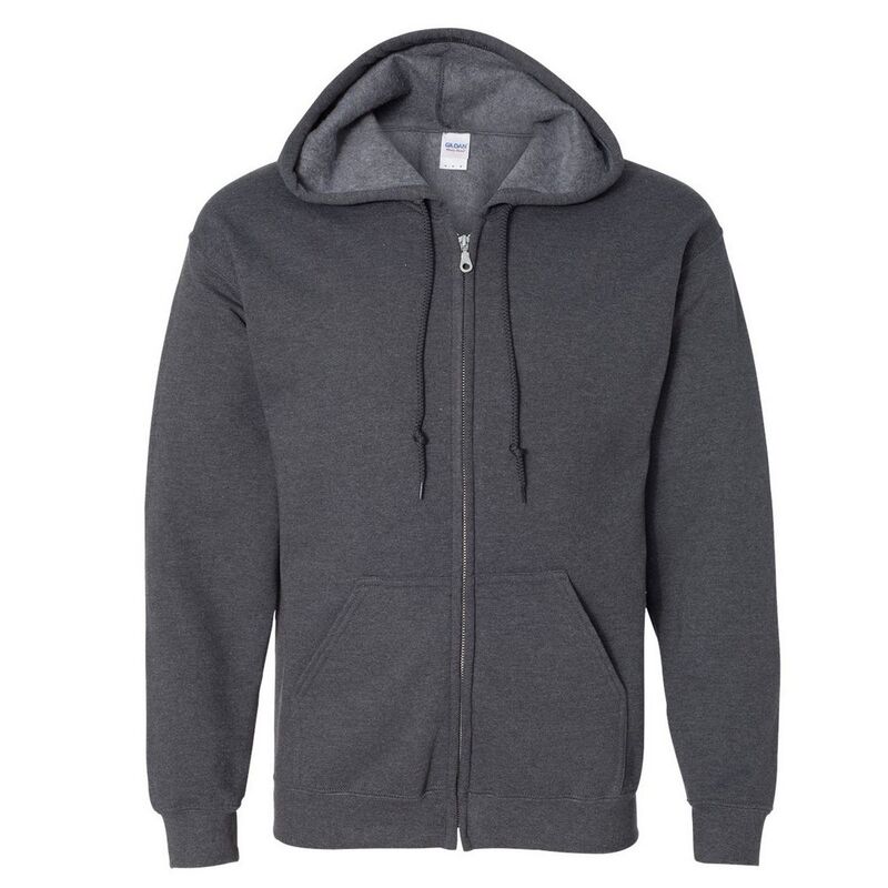 ギルダン メンズ トップス Tシャツ スウェット Gildan Heavy Blend Unisex Adult Full Zip Hooded Sweatshirtop Dark Heather ヘザー
