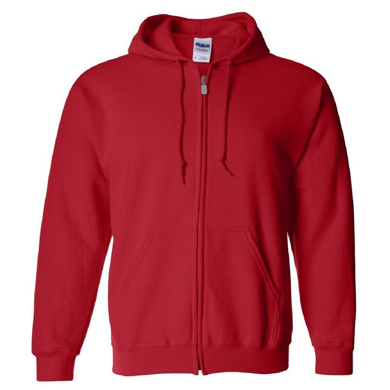 ギルダン メンズ トップス Tシャツ スウェット Gildan Heavy Blend Unisex Adult Full Zip Hooded Sweatshirtop Red レッド｜ReVida 店