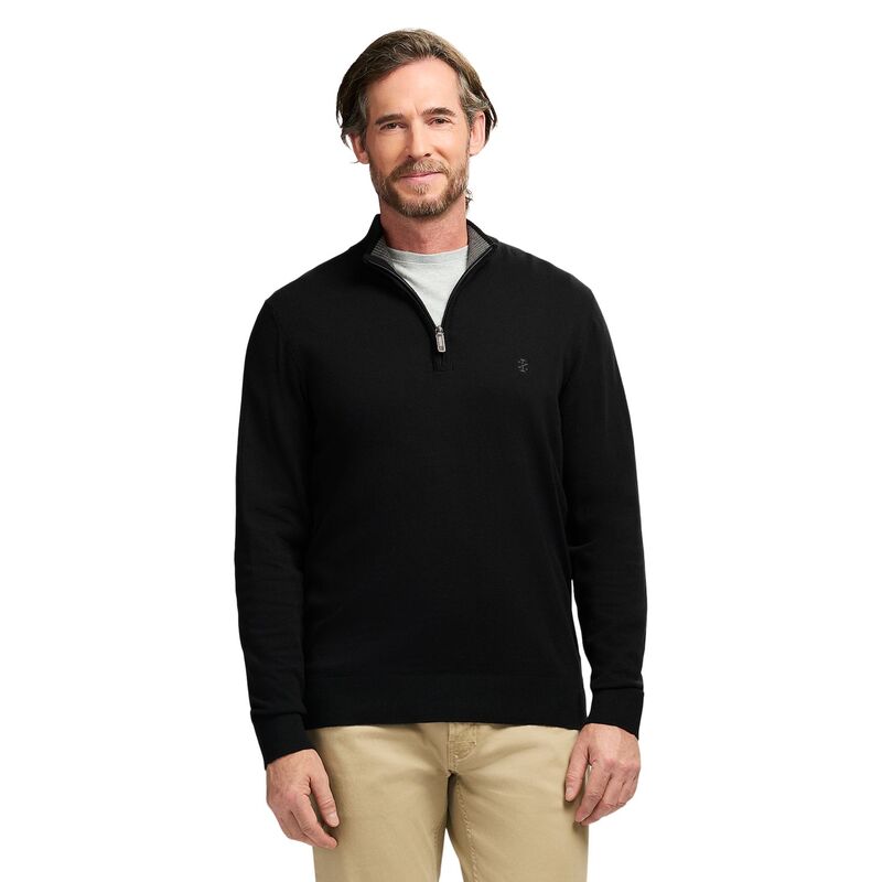 アイゾッド メンズ アウター ニット・セーター ハーフジップ Men's IZOD 12-Gauge Quarter Zip Sweater Black ブラック