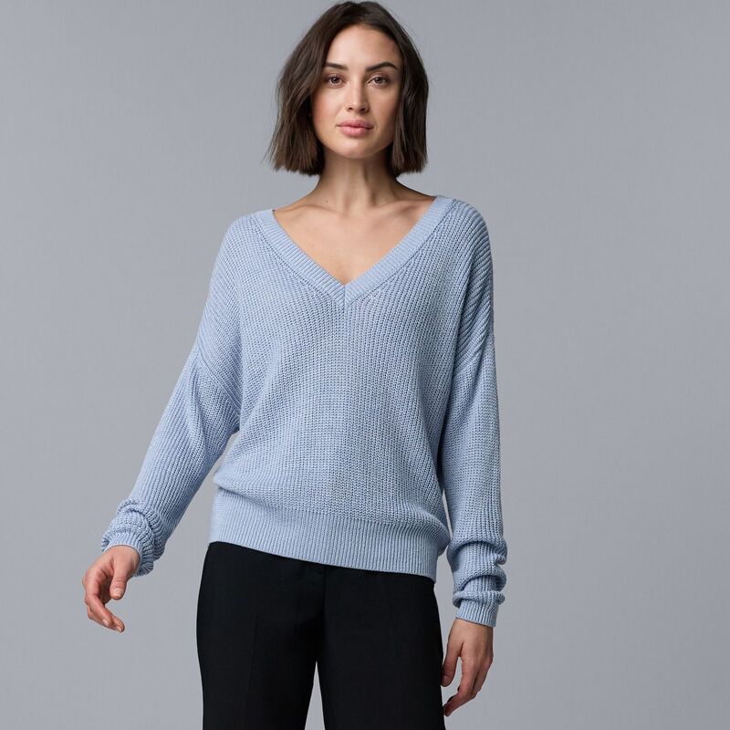 ヴェラウォン レディース アウター ニット・セーター Vネック Women'simply Vera Wang V-Neck Sweater Stella Peri