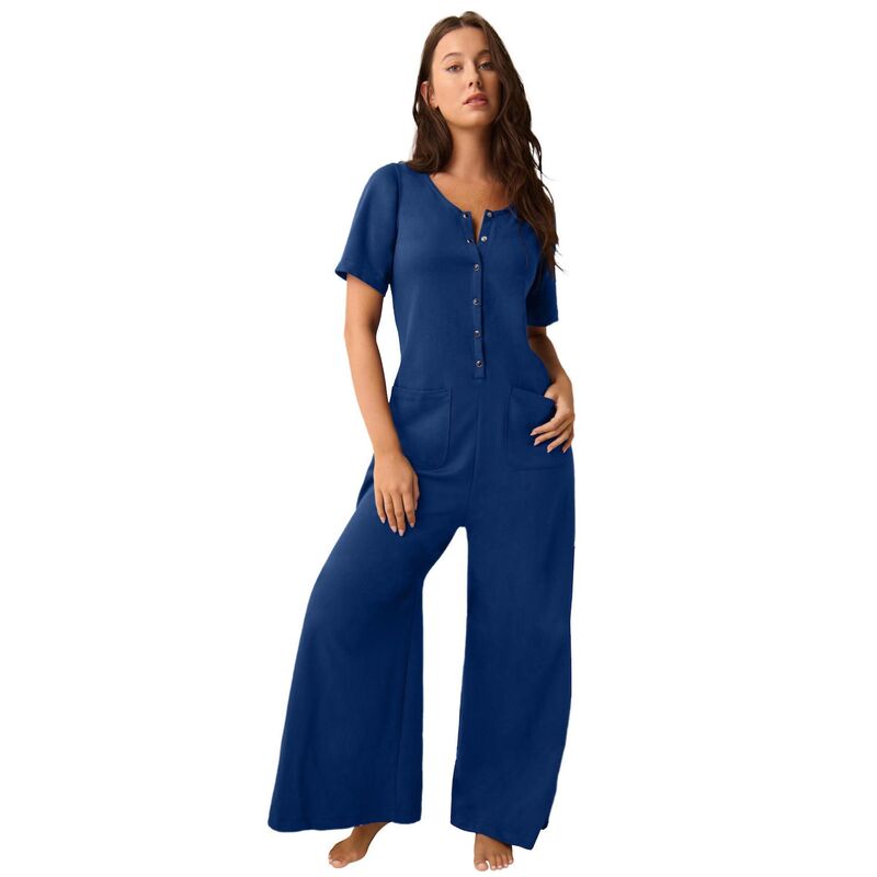 アベニュー レディース トップス ワンピース プラスサイズ ジャンプスーツ Avenue Women's Plusize Body Lounger Jumpsuit Evening Blue ブルー